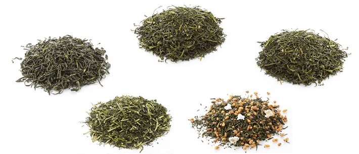 写真:嬉野茶の茶葉一覧
